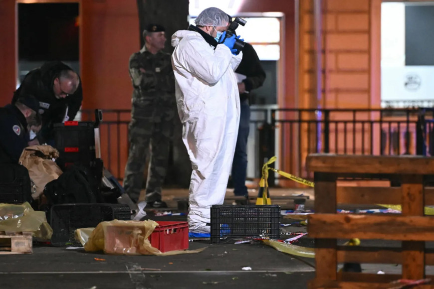 One dead and police hurt in knife attack in France