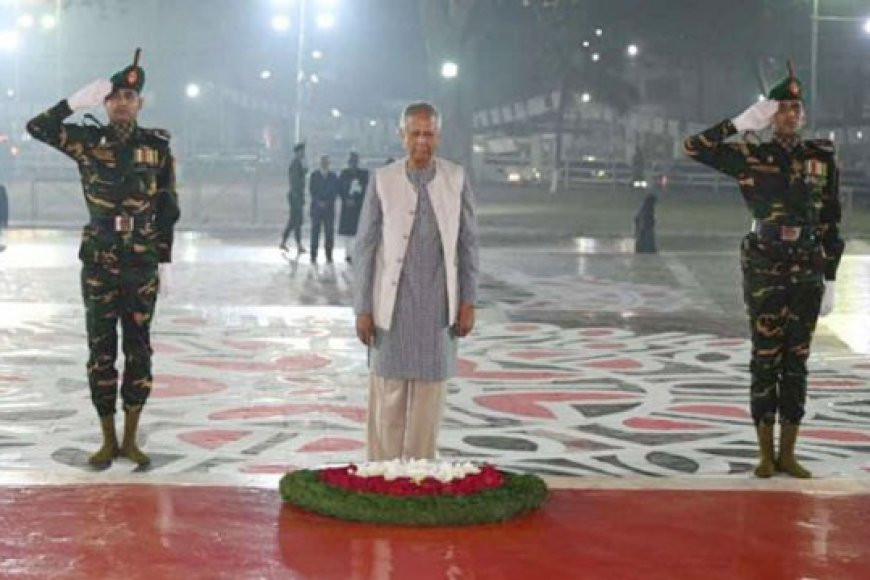 The chief adviser paid homage to the language martyrs